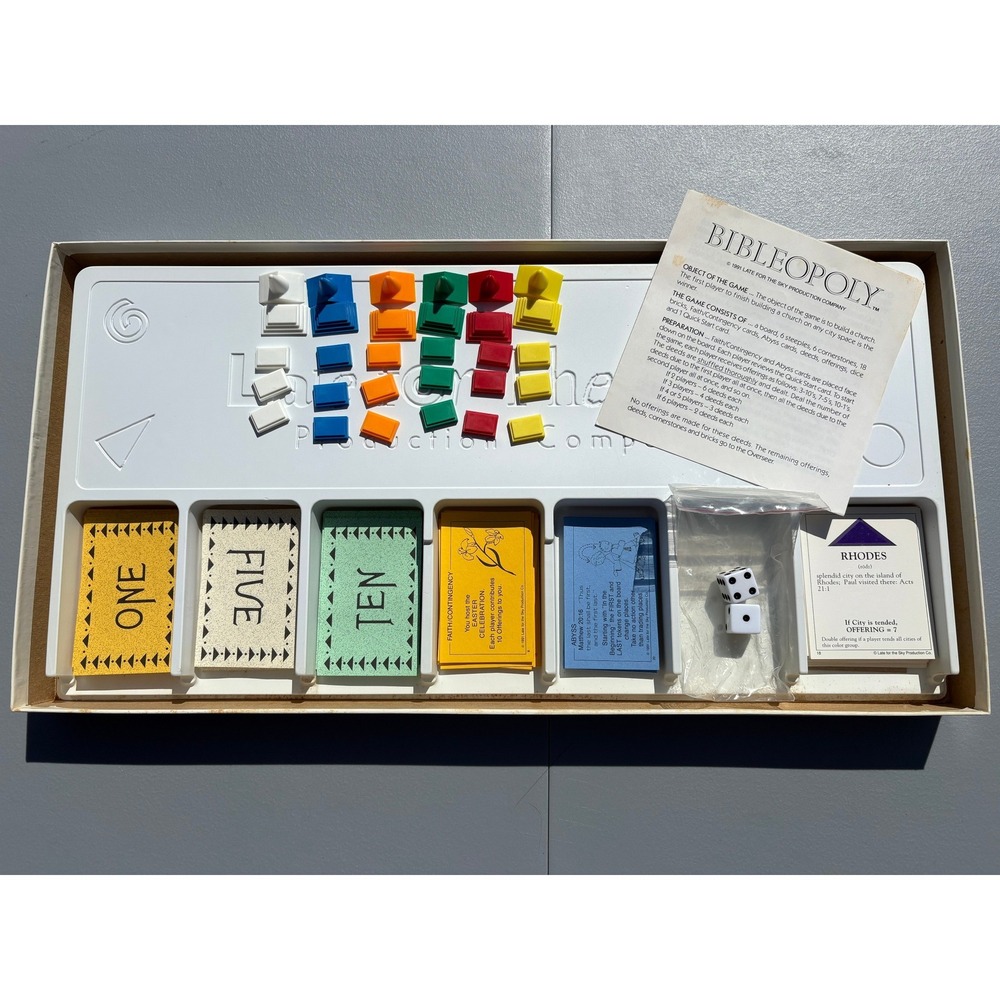 Bibleopoly Board Game Late for the Sky Biblical Game of Fun and Faith Complete - Picture 2 of 3